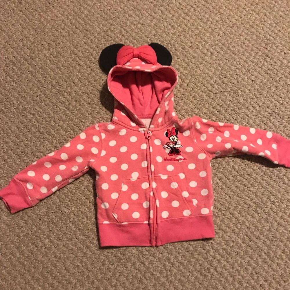 5/$20 Pink Minnie Mouse Disney World Hoodie